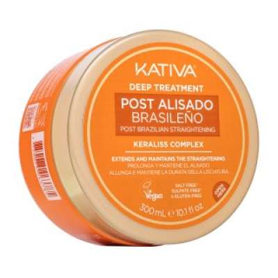 Kativa Post Brazilian Straightening Deep Treatment mélyen regeneráló maszk a haj keratinnal való egyenlítése után 300 ml