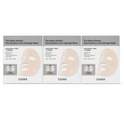 COSRX hidrogél maszk The Alpha-Arbutin Discoloration Care Hydrogel Mask 3 x 34 g