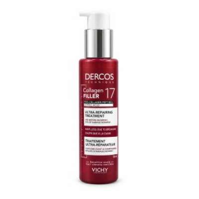 Vichy Dercos Collagen Filler 17 Ultra-Repairing Treatment sampon előtti ápolás a hajszálak erősítésére 150 ml