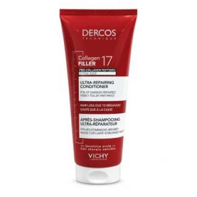 Vichy Dercos Collagen Filler 17 Ultra-Repairing Conditioner erősítő kondicionáló nagyon száraz és sérült hajra 200 ml