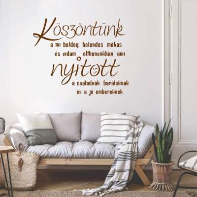 Üdvözlő falmatrica