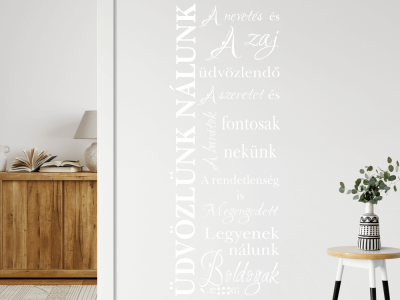 Üdvözlő falmatrica