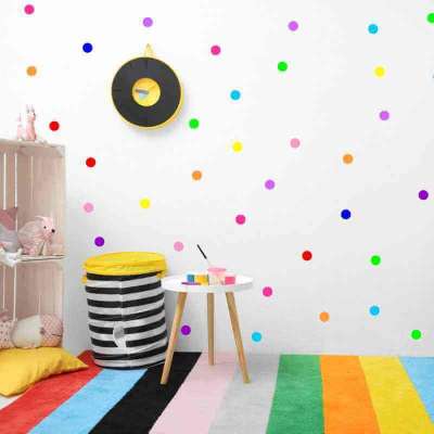 Fali dekoráció - Színes pontok