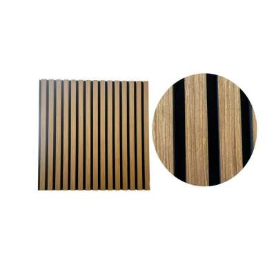 Band lamellás, akusztikus fali panel, 60x60 cm, teak