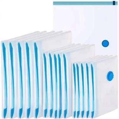 15 db-os vákuumzsák szett 3 féle mérettel, 5-5 db 50×70, 60×80, 70×100 cm zsákokkal