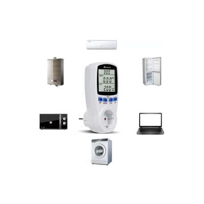 Digitális fogyasztásmérő, wattmérő LCD kijelzővel, költségszámlálóval