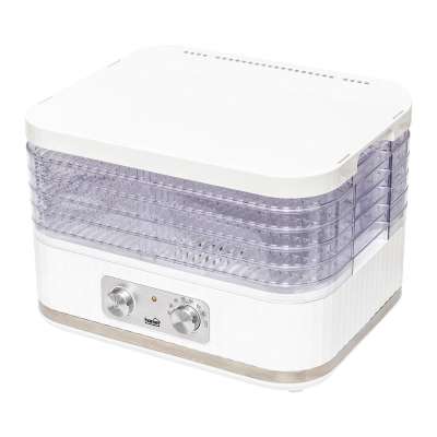 Home HG ASZ 5 aszaló, 35-70°C között állítható hőmérséklet, 5 tálca, töltőtömeg 3,5 kg, 400 W, fehér