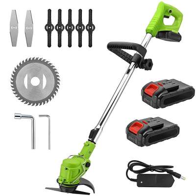 48V akkumulátoros szegélynyíró, fűkasza teleszkópos nyéllel, 2 db akkumulátor + 8 db vágóeszköz