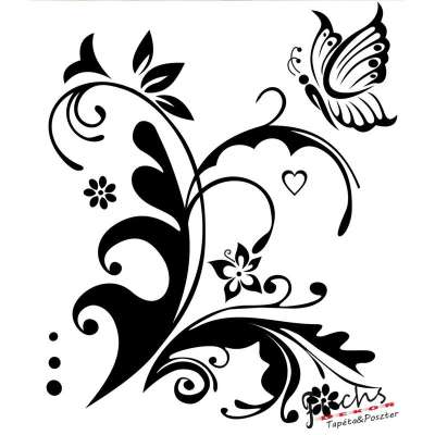 Indák és lepkék matrica falra, csempére, bútorra