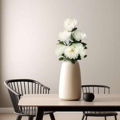 Műnövény dekoráció - krizantém - fehér - 12 x 58 cm