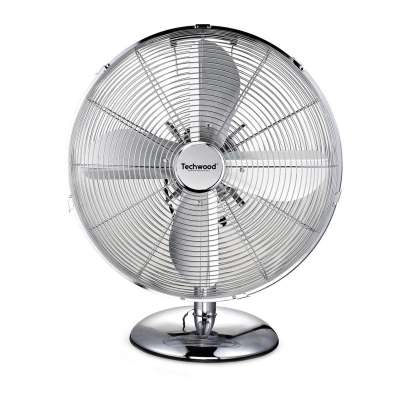 Techwood TVI-335 fém asztali ventilátor, 30 cm-es lapátátmérő, 45 W, 3 sebesség, oszcillálás, hálózati tápellátás