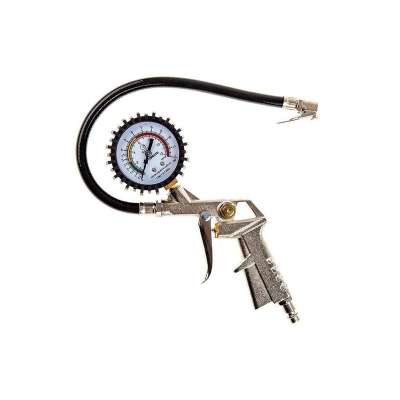 Légfúvó pisztoly - pneumatikus - nyomásmérővel - max. 12 BAR, 1/4