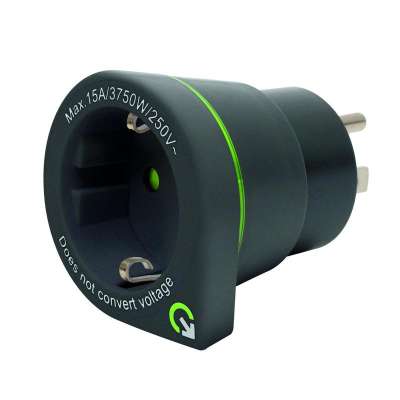 Q2POWER 1.200110-TH utazóadapter \ Europe to USA”, bemeneti feszültség: 100-250 V, teljesítmény: 100 V - 1500 W / 250 V - 3750 W