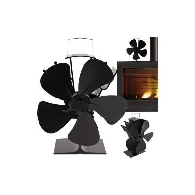 ​Hővel, termoelektromos elven, működő ötlapátos kandallóventilátor, áram nélküli működéssel