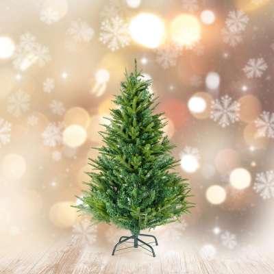 Műfenyő - 150 cm - 3D lucfenyő - PE / PVC