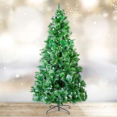 Műfenyő - 210 cm - ezüstfenyő dús ágakkal - PVC - havas