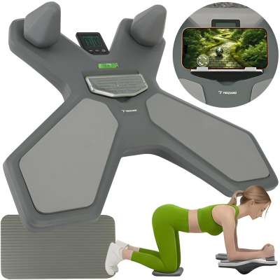 Balance Board egyensúlyozó deszka számlálóval, 2 az 1-ben panellel, telefontartóval, csúszásgátló kialakítással, edzéshez és rehabilitációhoz 