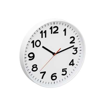 Home AWC300WH fali óra, üveg előlap, kontrasztos, jól leolvasható számlap, 1xAA elem tápellátás, átmérő 300mm