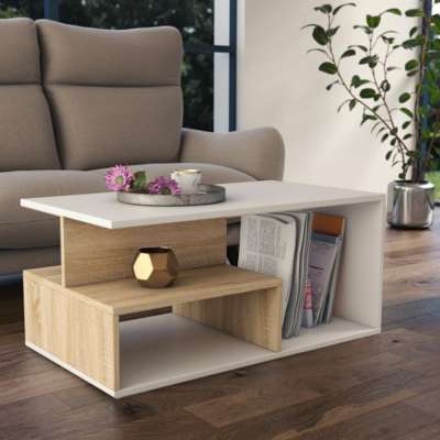 Odell Prima MIX dohányzóasztal, 90x43x51 cm, sonoma-fehér