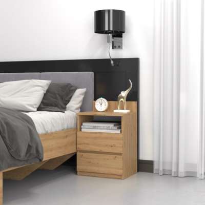 Shannan M1 éjjeliszekrény, 40x59x32 cm, tölgy