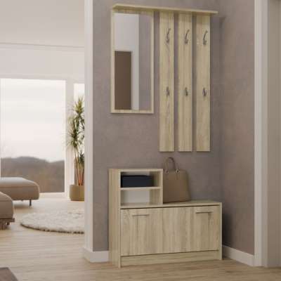 Odell GAR előszobafal, 85x180x24 cm, sonoma