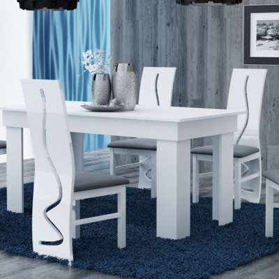 Drohmo SO M étkezőasztal, 160x75x80 cm, fehér