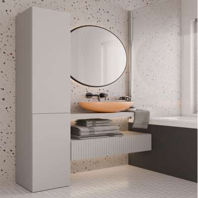 Kashar Nel IV fürdőszoba szekrény, 31x174x30 cm, kasmír