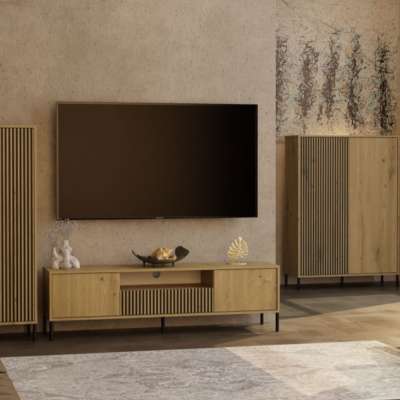 Shannan RTV KAMARO160 TV állvány, 40x164x47 cm, tölgy