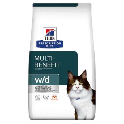 2x3kg Hill's Prescription Diet w/d Multi-Benefit csirke macskatáp száraz macskaeledel