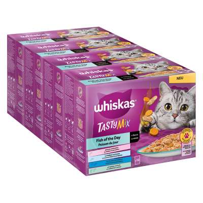 48x85g Whiskas Tasty Mix hal minden napra szószban nedves macskatáp