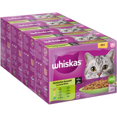 48x85g Whiskas Senior 7+ vegyes válogatás szószban nedves macskatáp