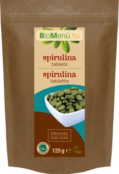 Bio menü bio spirulina tabletta/kb.250 db 125 g