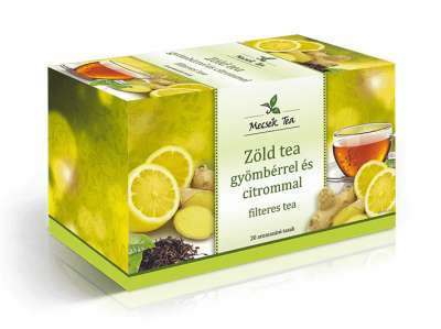 Mecsek zöld tea gyömbérrel és citrommal 20x2g 40 g