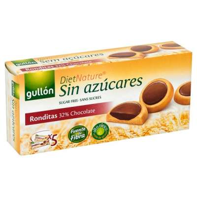 Gullón ronditas keksz étcsokoládéval töltött,édesítőszerrel 186 g