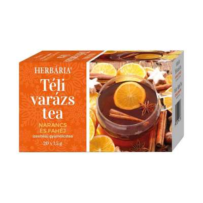 HERBÁRIA TÉLI VARÁZS TEA - NARANCS ÉS FAHÉJ ÍZESÍTÉSŰ 20 db