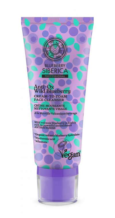 Natura siberica blueberry siberica anti-ox vadáfonya arctisztító krémhab 100 ml