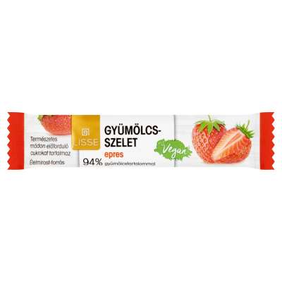 Lisse vegán gyümölcsszelet epres 30 g