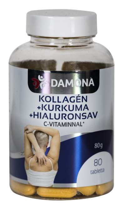 Damona kollagén+kurkuma+hialuron tabletta 80 db