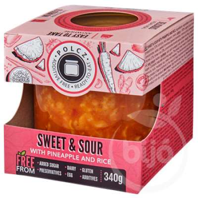 Polcz édes-savanyú ananásszal és rizzsel adalékmentes készétel 340 g
