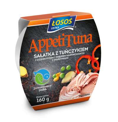 Losos gyömbéres tonhalsaláta vadrizzsel 160 g