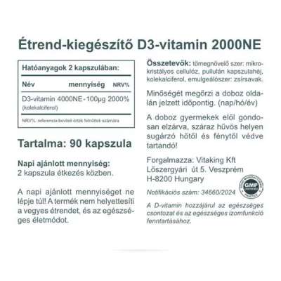 Vitaking D3-vitamin 2000NE (90) kapszula
