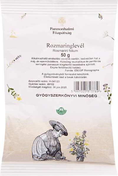 PANNONHALMI ROZMARINGLEVÉL 50G