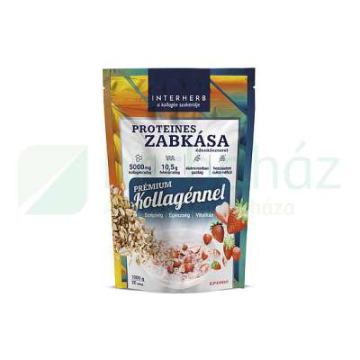 Interherb Zabkása Proteines Eperízű (Prémium Kollagénnel) 1000G
