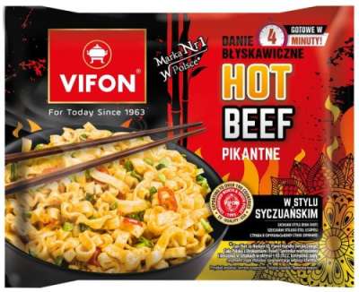 Vifon Hot Beef Szecsuáni Instant Búzatésztás Étel (Csípős) 90G
