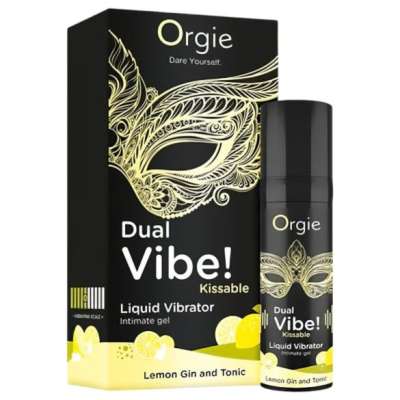 Orgie Dual Vibe - unisex folyékony vibrátor - Gin Tonic (15ml)