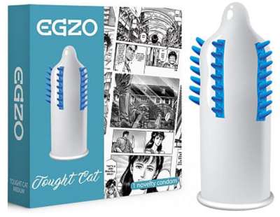 Egzo Tough Cat - soros, sörtés kiállású óvszer (1db)