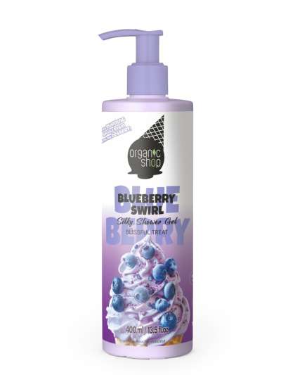 Organic Shop “áfonyás csavart fagyi” selymes tusfürdő gél 400 ml