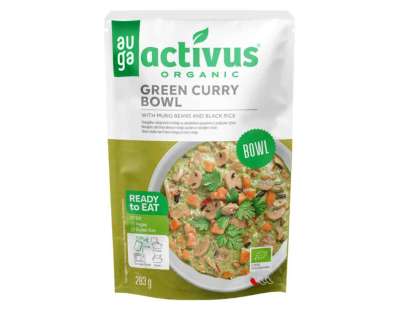 Activus Bio curry tál mungóbabbal&fekete rizs 283g