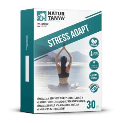 Natur Tanya® STRESS ADAPT - Adaptogén gyógynövények duomagnézium mátrixszal a stressztűrő képesség támogatásához