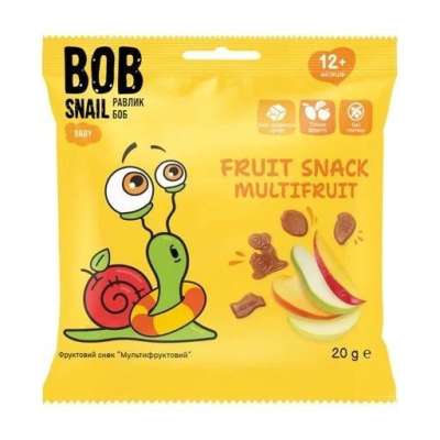 Bob Snail gyümölcs snack multifruit 20 g
